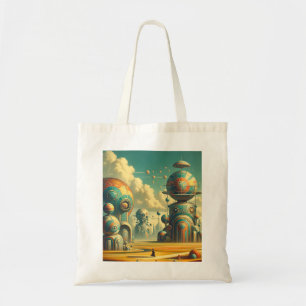 Raygun Gothic Wonderland - Vibrant Retro-Future Tygkasse