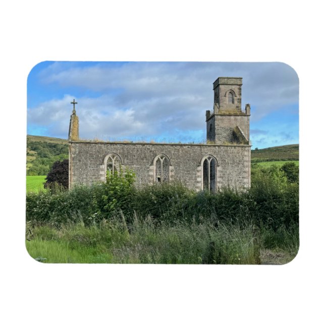 Raylict St Colmac Church Isle of Bute Scotland Magnet (Horisontell)