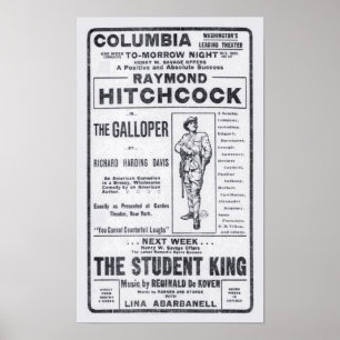 Raymond Hitchcock 1906 teatertidning och poster