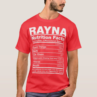 Rayna Nutrition FactsRayna Name Birthday  T Shirt