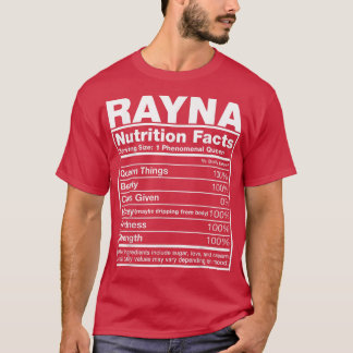 Rayna Nutrition FactsRayna Namn Birthday T Shirt