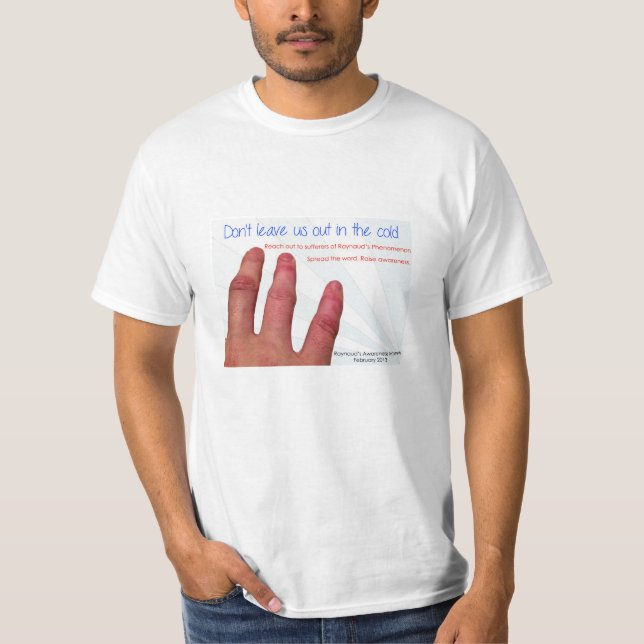 Raynauds medvetenhetmånad 2013 tee shirt (Framsida)