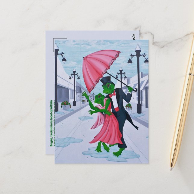 Rayne, Louisiana Vykort (Fram/Back In Situ)