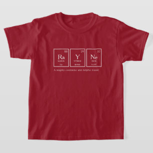 Rayne namn betyder bord inslag kemi  t shirt
