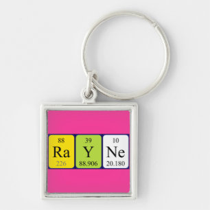 Rayne Periodisk bord namn nyckelring