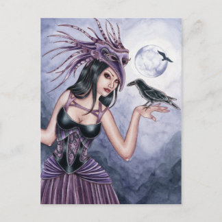 Rayne - Raven Witch Postcard Vykort