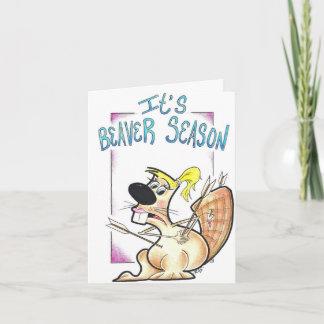 Ray's Det är Beaver Season Funny Greeting Card Helgkort