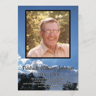 Rays från Storm Clouds Quote Photo Funeral Program