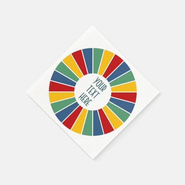 RAYS-KNAPP I + foto, text, Monogram Pappersservett (Hörn)