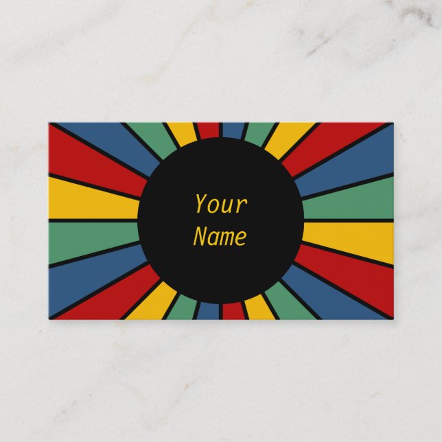 RAYS-KNAPP I + foto, text, Monogram Visitkort (Framsida)