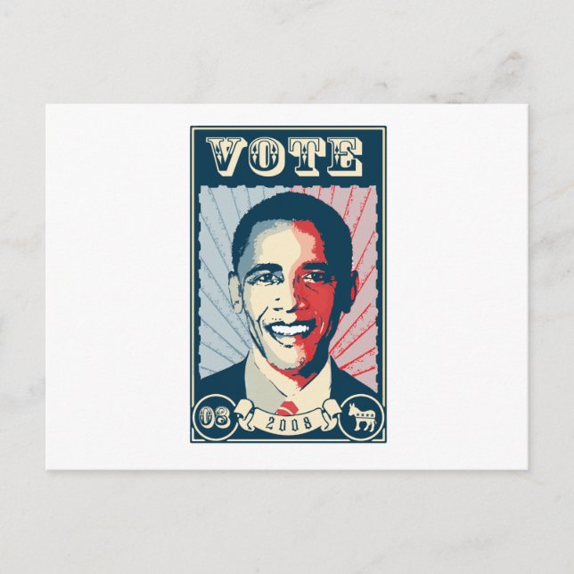 RAYS OBAMA OMRÖSTNING -.png Vykort (Framsida)