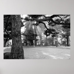 Rays of Sunlight on japansk Temple Grind Poster