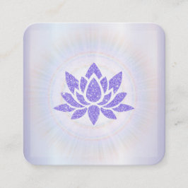 *~* Rays Reiki Energy Healing Lotus Lavender Fyrkantigt Visitkort