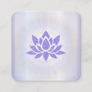 *~* Rays Reiki Energy Healing Lotus Lavender Fyrkantigt Visitkort
