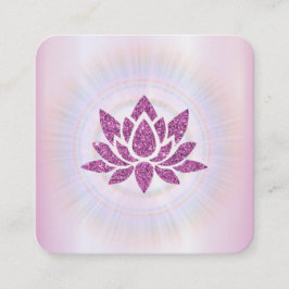 *~* Rays Reiki Energy Healing Lotus MAGENTA Fyrkantigt Visitkort