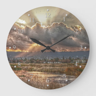 Rays vid Sunset Stor Klocka