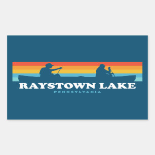 Raystown Sjö Pennsylvania Canoe Rektangulärt Klistermärke