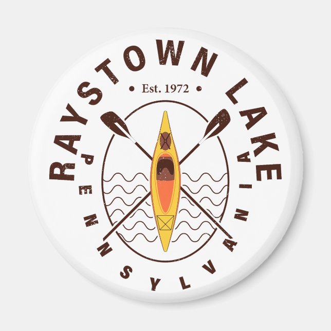 Raystown Sjö Pennsylvania Kayaking Souvenirs Magnet (Framsidan)