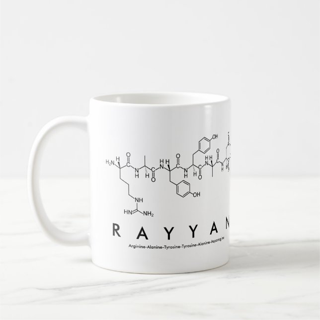 Rayyan peptide namn mugg (Vänster)