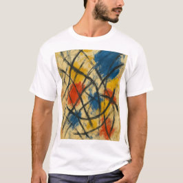 RAZID Abstract Expressionist Art – Bold Color Moti T Shirt