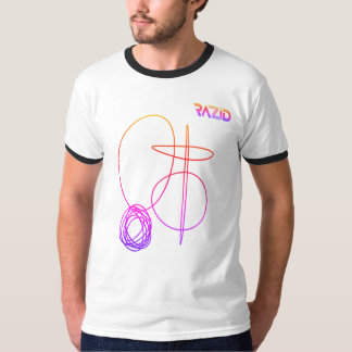 RAZID Abstrakt Linje Konst Färgrik Grafisk T-Shirt