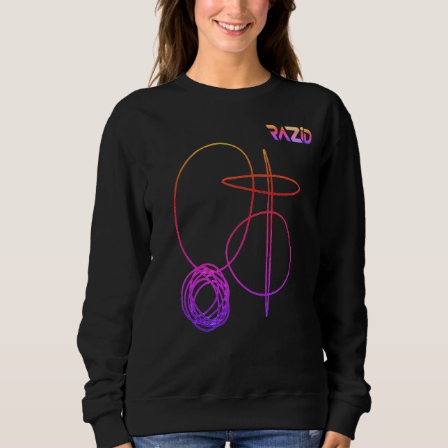 RAZID Abstrakt Linjekonst Sweatshirt T Shirt (Framsida)