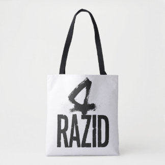 RAZID Minimal Brush Typography Tote Bag – Modern  Tygkasse