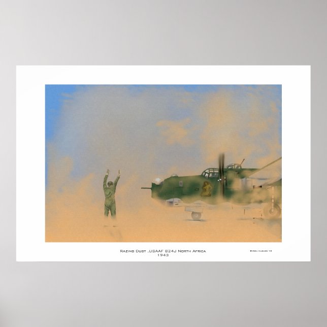 Razing Dust B24J Liberator North Afrika 1943 Poster (Framsidan)