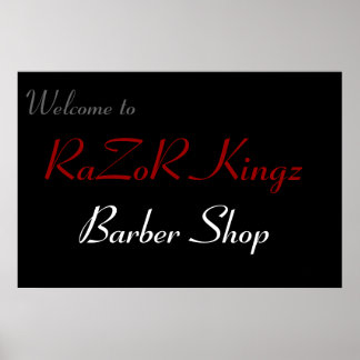RaZoR Kingz Barber Shop-säljfrämjande åtgärder Poster