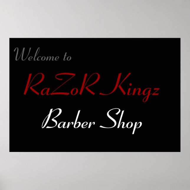 RaZoR Kingz Barber Shop-säljfrämjande åtgärder Poster (Framsidan)