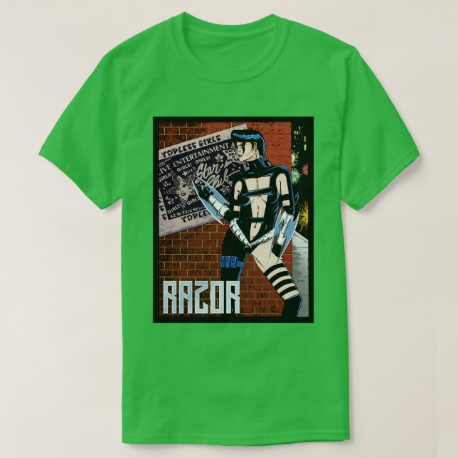 Razor-Pinup T Shirt (Design framsida)
