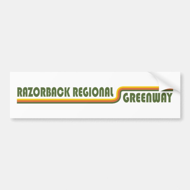 Razorback Regional Greenway Arkansas Bildekal (Framsidan)