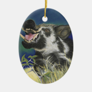 RazorbackHog Julgransprydnad Keramik