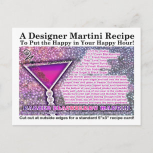 Razzed Blackberry Martini Recipe-vykort Vykort