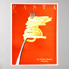RAZZIA PASTA Al Dente Poster Art Deco Stil