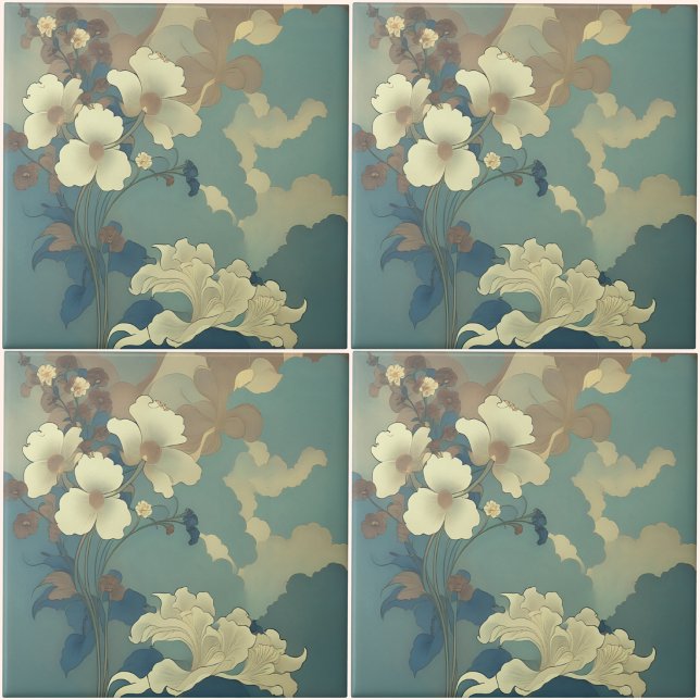 Razzle at Dawn Keramisk Kakel (Razzle at Dawn Ceramic Tile
(Four by Four)
)