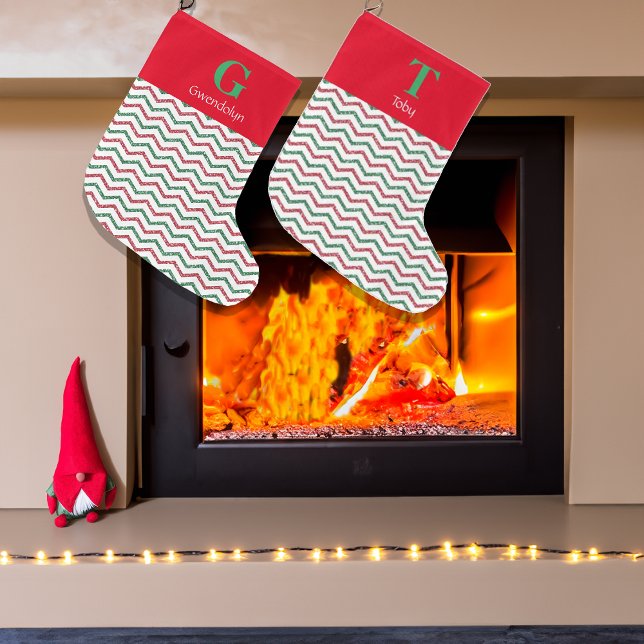 Razzle Dazzle jul Glittery Candy cane Stor Julstrumpa (Skapare uppladdad)