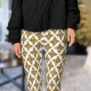Razzle Dazzle jul Glittery Guld Stars Leggings