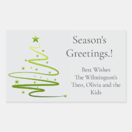 Razzle Dazzle-juletikett Rektangular Gift Label Rektangulärt Klistermärke