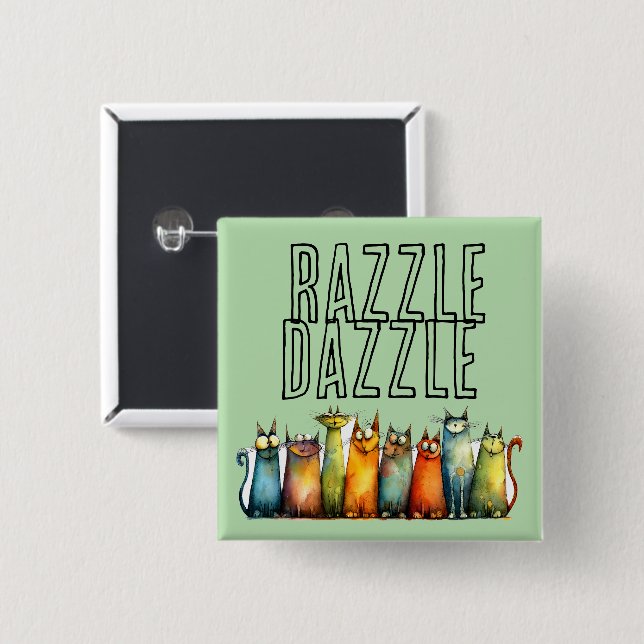 Razzle Dazzle-knapp Knapp (Framsida & baksida)