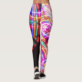 Razzle glitterdamasker av konstnären C.L. Bryna Leggings