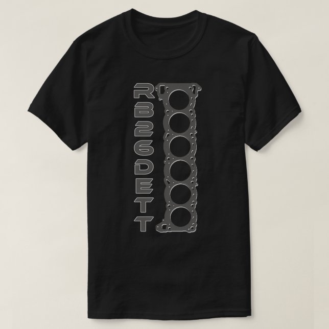 RB26DETT-motorkonstruktion T Shirt (Design framsida)