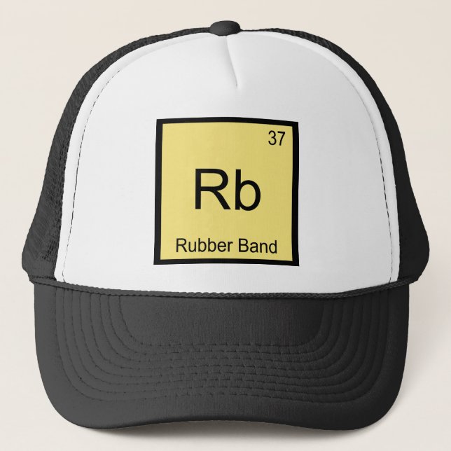 Rb - Gummiband Roligt Kemiskt Element Symbol T Truckerkeps (Framsida)