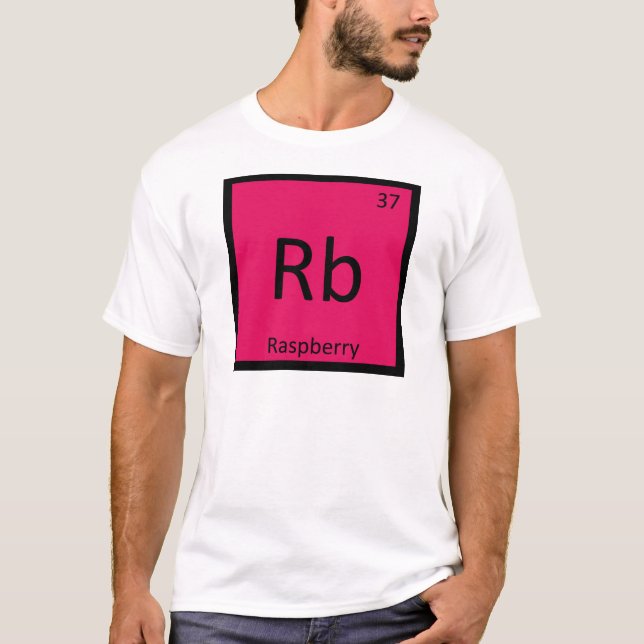 Rb - Hallonkemi Periodiska Systemet T-shirt (Framsida)