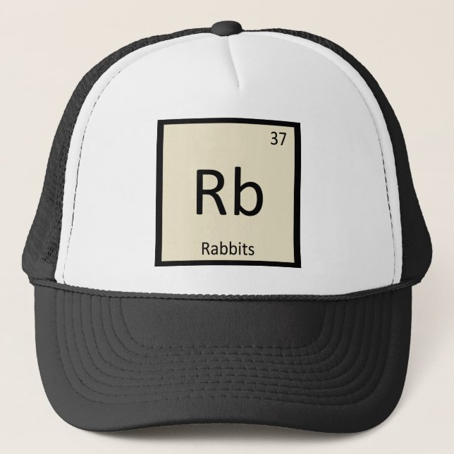 Rb - Kaniners kemi Periodiska systemet element Truckerkeps (Framsida)