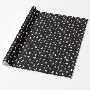 RB Rockabilly Döskallars and Cherries on Black Presentpapper