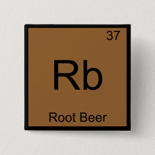 Rb - Root Beer Rolig Kemisk Element Symbol T-shirt Knapp