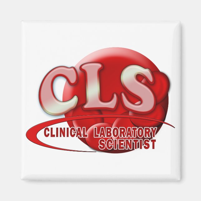 RBC CLS CLINICAL LABORATORY SCIENTIST SWOOSH LOGOT MAGNET (Framsidan)