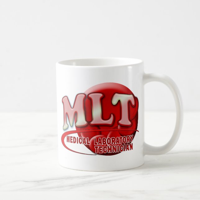 RBC MLT LABORATORY SWOOSH LOGOTYP - MED LAB TECH KAFFEMUGG (Höger)