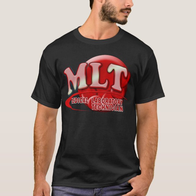 RBC MLT LABORATORY SWOOSH LOGOTYP - MED LAB TECH TEE (Framsida)